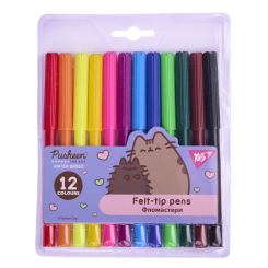 Канцтовары - Фломастеры Yes Pusheen 12 цветов (650568)