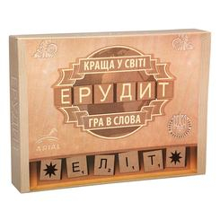 Настільні ігри - Настільна гра Ерудит елітна версія українською мовою Arial (4820059910220)