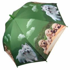 Парасольки і дощовики - Дитяча парасоля тростина з яскравим малюнком Flagman Зелений fl145-2