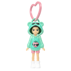 Ляльки - Мінілялька-брелок Polly Pocket у худі М'ятна (JMN38/8)