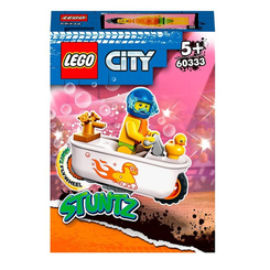 Конструктори LEGO - Конструктор LEGO City Каскадерський мотоцикл для гри у ванні (60333)
