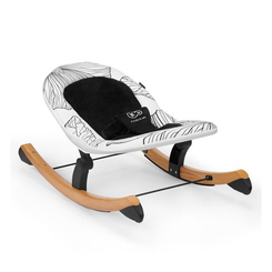 Розвивальні килимки, крісла-качалки - Шезлонг-гойдалка Kinderkraft Finio Black / White (KKBFINOBLK0000) (202457)