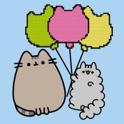 Товары для рисования - Картина по номерам с алмазной мозаикой Santi Пушин Друзья и шары 25 х 25 см (954940)