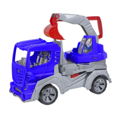 Транспорт и спецтехника - Авто-экскаватор синий MiC (155) (124649)