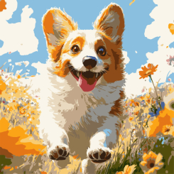 Товари для малювання - Картина за номерами Strateg Коргі в осені 30 х 30 см (ES-0908) Товари для малювання - Картина за номерами Strateg Коргі в осені 30 х 30 см (ES-0908)