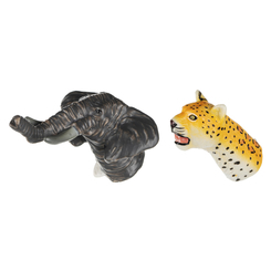 Фігурки тварин - Набір Same toy Пальчиковий театр Слон та леопард (X241Ut-3)
