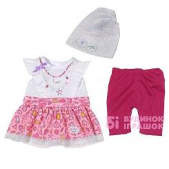 Одежда и аксессуары - Набор одежды для куклы Модный сезон Baby Born белая с розовым (822180-2)