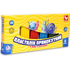 Набори для ліплення - Пластилін восковий Школярик 6 кольорів (303116001-UA)