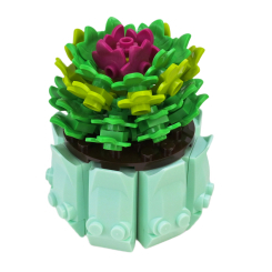 Конструкторы с уникальными деталями - Конструктор Країна Іграшок Растения Светло-зеленый горшок Цветок фуксия (92314/4)