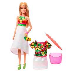 Модельные куклы - Кукла Barbie Crayola Фруктовый сюрприз (GBK18)