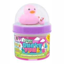 Антистресс игрушки - Слайм Joker Slimy Утиное удовольствие с фигурками розовые (32116/2)