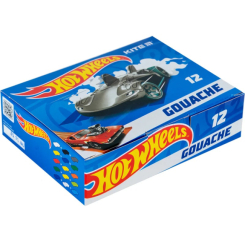 Канцтовары - Краски гуашь Kite Hot Wheels 12 цветов (HW23-063)