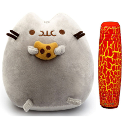 Подушки - Комплект Мягкая игрушка кот с печеньем Pusheen cat и Антистресс игрушка Mokuru (vol-723)