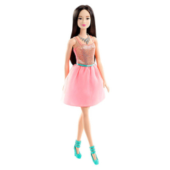 Куклы - Кукла Блестящая В нежно-розовом платье Barbie (T7580 / DGX83) (T7580/DGX83)