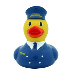 Іграшки для ванни - Каченя гумове LiLaLu FunnyDucks Пілот L1872