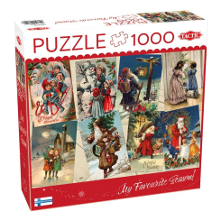 Пазлы - Пазл Tactic Винтажные Рождественские открытки 1000 элементов (59223)