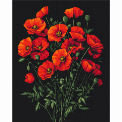 Товары для рисования - Картина по номерам Brushme Очарование маков 40х50 см (BS54146)