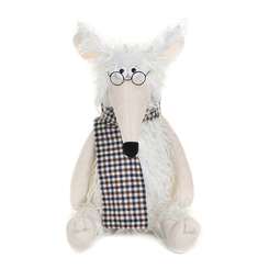 Мягкие животные - Мягкая игрушка Maxi toys Мышонок Пушистик с шарфиком в клеточку 28 см (2024409)