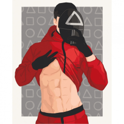 Товари для малювання - Картина за номерами Art Craft Гра в кальмара Фан арт 40 х 50 см (10299-AC)