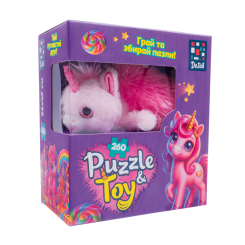 Пазлы - Пазлы De.tail Розовый единорог 260 деталей (DT200-10)