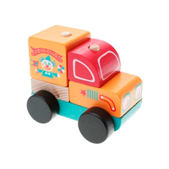 Машинки для малышей - Деревянная машинка Cubika Путешествующий цирк (13166)