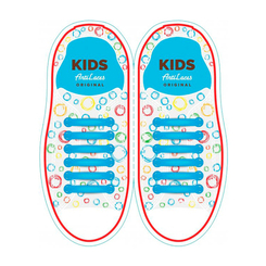Защитное снаряжение - Силиконовые антишнурки AntiLaces Kids 38 мм 12 шт голубые (KLBL38)