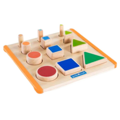 Розвивальні іграшки - Сортер Guidecraft Manipulatives Фігури і розміри (G6737)