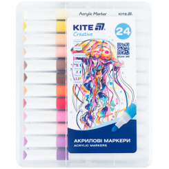 Канцтовари - Набір акрилових маркерів Kite Creative Jumbo 24 кольори (K-1291)
