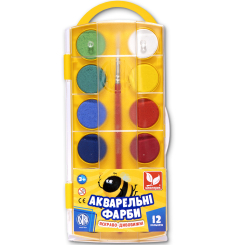Канцтовары - Краски акварельные Школярик 12 цветов (83216905-UA)