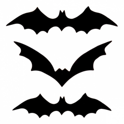 Аксесуари для свят - Набір Yes! Fun Хелловін Кажани 3D чорні 24 шт (973631)