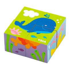 Розвивальні іграшки - Кубики-пазли Viga Toys Підводний світ (50161)
