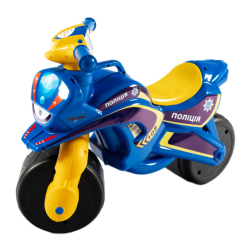 Беговелы - Мотоцикл Doloni Мотобайк Полиция желто-синий (0139/57)