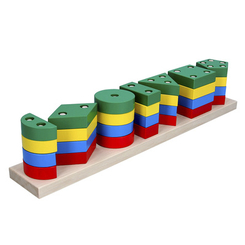 Деревянные игрушки - Сортер KOMAROVTOYS Гео ХХL (А340)
