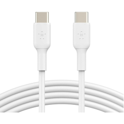 Павербанки - Кабель Belkin USB-C > USB-C зарядка/синхронизация 60Вт Type-C PVC белый (CAB003BT1MWH)