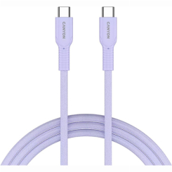 Павербанки - Кабель Canyon OnWire 60CL C-C 60W COLOR Braided 1 м Purple (CND-CCAP60AB10PU)