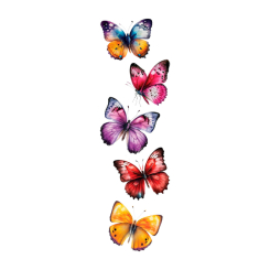 Косметика - Набор тату для тела Arley Sign Детские цветные бабочки (2108)
