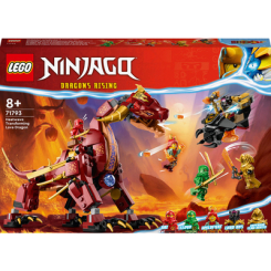 Конструктори LEGO - Конструктор LEGO NINJAGO Вулканічний Дракон, що трансформує Хітвейва (71793)