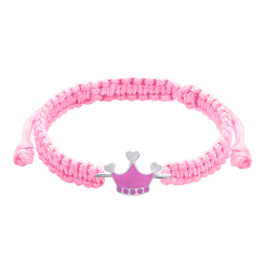 Ювелирные украшения - Браслет плетеный UMa&UMi Symbols Корона розовый (0010000017014)