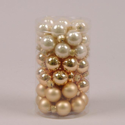 Аксесуари для свят - Кульки скляні Flora D-2,5 см. 48 шт(44523) (MR35654)
