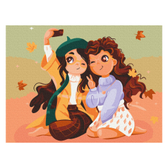 Товари для малювання - Картина за номерами Brushme Подружки (KBS0131) Товари для малювання - Картина за номерами Brushme Подружки (KBS0131)