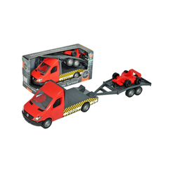 Транспорт і спецтехніка - Автомобіль Tigres Mercedes-Benz Sprinter евакуатор з лафетом червоний (39740)
