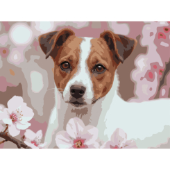 Товары для рисования - Картина по номерам Strateg Миловидный пес 30 х 40 см (SS-1309)
