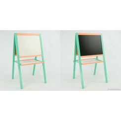 Детская мебель - Мольберт детский двухсторонний​​​​​​​ магнитный "ИГРУША" Light green/Orange (47992)