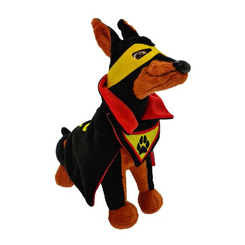 М'які тварини - М'яка іграшка WP Merchandise Доберман супергерой Хороший хлопчик 24 см (FWPDOGGBOY22BG024)