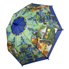 Парасольки і дощовики - Дитяча парасолька для хлопчиків Лего Ніндзяго Paolo Rossi з синьою ручкою 017-6