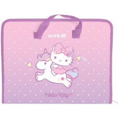 Канцтовары - Папка-портфель Kite Hello Kitty на молнии A4 (HK25-202-1)