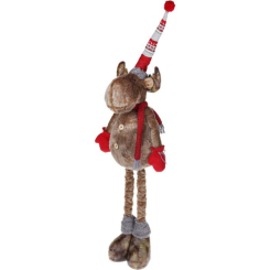 Аксесуари для свят - М'яка іграшка Лось на телескопічних ногах 66-123 см. Bona DP43117 Коричневий