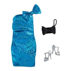 Одяг та аксесуари - Одяг Barbie Готові наряди Синя сукня із паєтками (GWD96/GRC01)