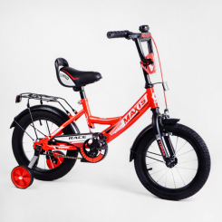 Велосипеды - Детский велосипед CORSO Maxis 14 с багажником Red (113884)