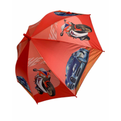 Парасольки і дощовики - Дитяча парасолька-тростина "Гонки" від FLAGMAN Різнокольорова fl146-4